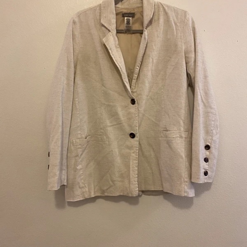 Sans Souci Beige Blazer with Button Accents